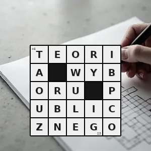 Hasło krzyżówkowe teria badająca przede wszystkim proces kształtowania instytucji w sferze polityki - teoria wyboru publicznego – rozwiązanie, synonimy, podpowiedzi i definicje krzyżówkowe